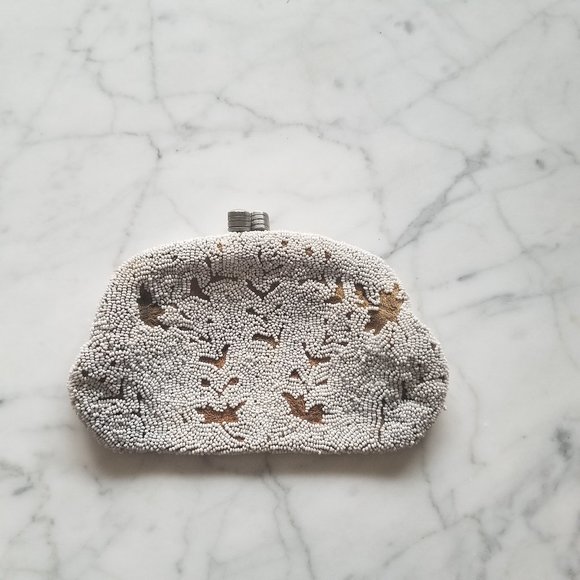 Handmade In Belgium Small Seed Bead Clutch - Picture 3 of 5